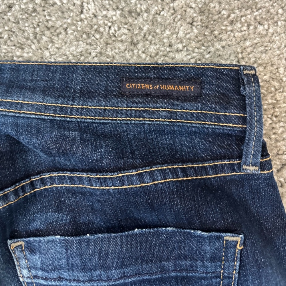 Citizens of Humanity Dani Straight Leg Jeans Women’s Size 24 Dark Wash Mid Rise - Picture 14 of 16